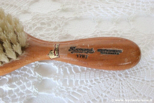 SPAZZOLA D'EPOCA X ABITI IN LEGNO E SETOLA VINTAGE ROONEY BRISTE  WOODEN BRUSH Vintage