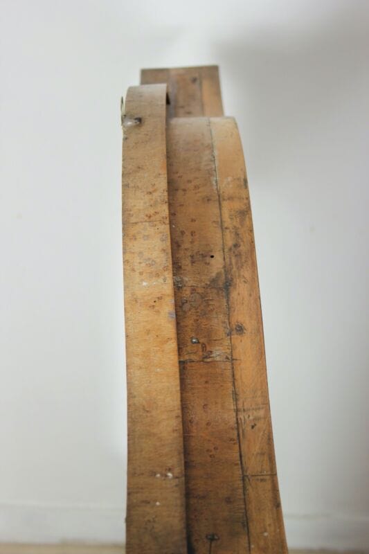 Specchiera antica grande specchio con cornice in legno di radica chiaro vecchio Complementi d'arredo