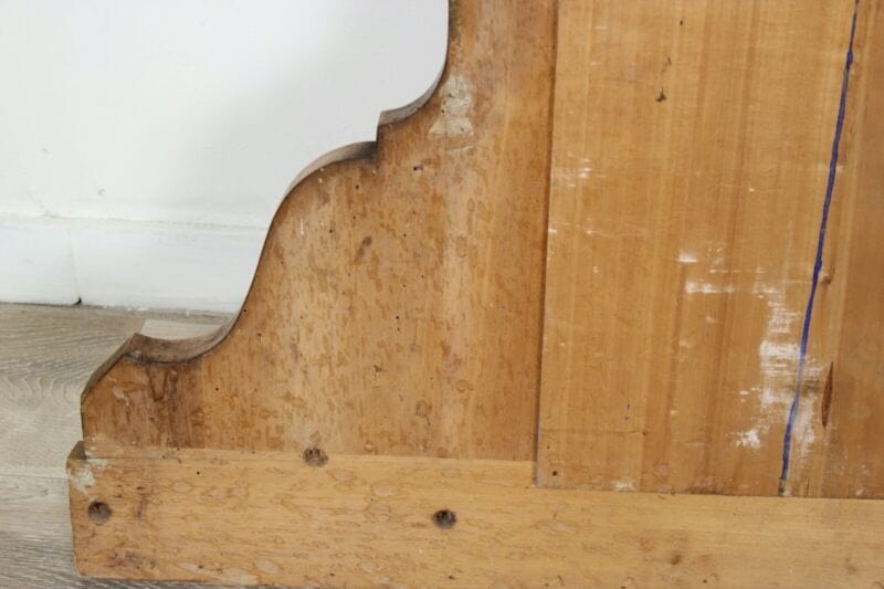 Specchiera antica grande specchio con cornice in legno di radica chiaro vecchio Complementi d'arredo