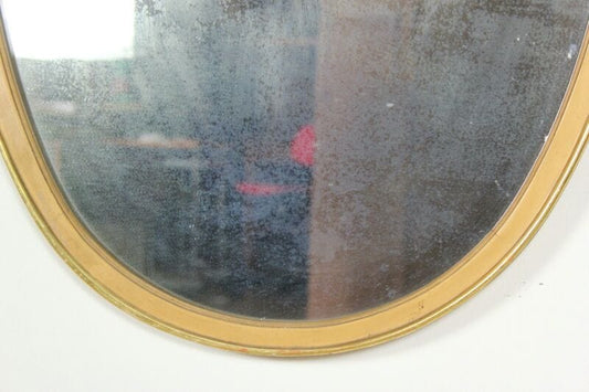 Specchiera antica grande specchio con cornice in legno e oro a scudo cimasa Complementi d'arredo