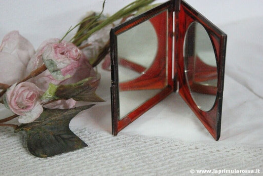 SPECCHIETTO VINTAGE DA BORSETTA  - ITALIAN HANDBAG MIRROR Portacipria