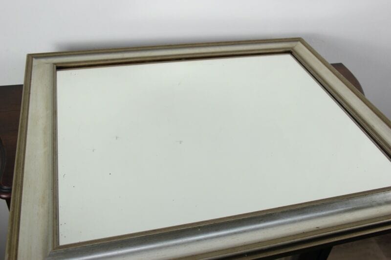 Specchio con cornice argento da parete in legno rettangolare antico vintage Complementi d'arredo