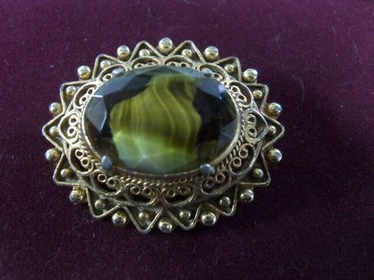 SPILLA DORATA DI BIGIOTTERIA ANNI '60  \ BIJOUX D'EPOCA Bigiotteria & Accessori