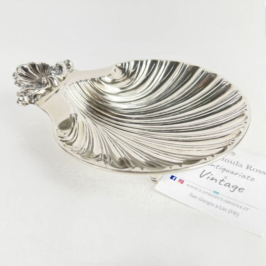 Svuotatasche in argento silver plated ciotola conchiglia vintage piattino Silver plated sheffield style