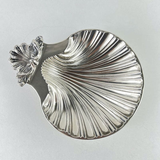 Svuotatasche in argento silver plated ciotola conchiglia vintage piattino Silver plated sheffield style