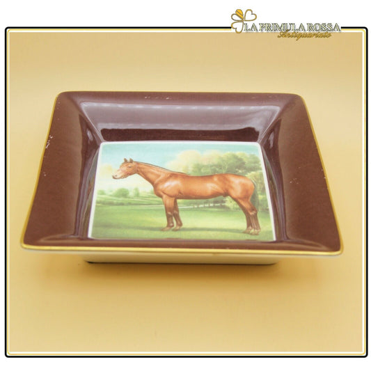Svuotatasche vintage in ceramica vassoio Royal Bone China Derby Bay cavallo Ceramiche e Porcellane