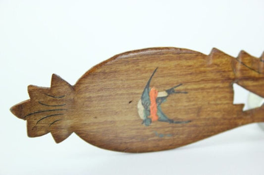 Tagliacarte coltello di Sorrento in legno intarsio sorrentino intagliato antico Complementi d'arredo