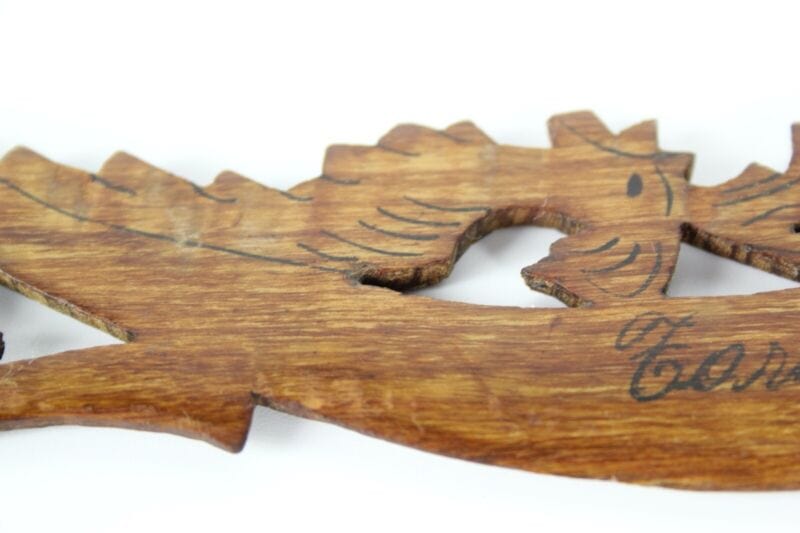 Tagliacarte coltello di Sorrento in legno intarsio sorrentino intagliato antico Complementi d'arredo