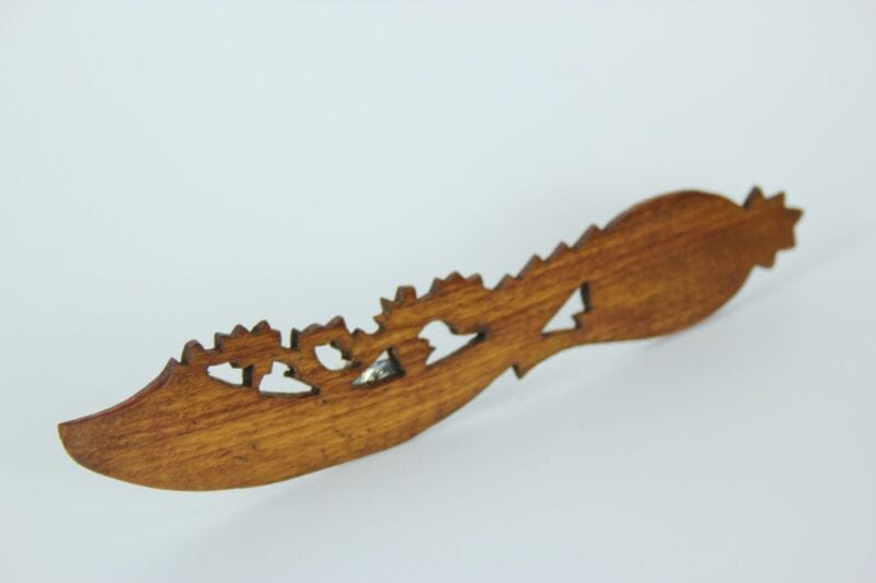 Tagliacarte coltello di Sorrento in legno intarsio sorrentino intagliato antico Complementi d'arredo