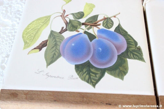 TAGLIAFORMAGGIO D'EPOCA A FILO IN CERAMICA E LEGNO - VINTAGE CHINA CHEESE CUTTER Ceramiche e Porcellane