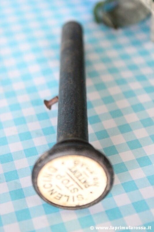 TASTO ANTICO IN LEGNO PER ARMONIUM - MANOPOLA D'EPOCA SILENCING - PEZZO RICAMBIO Restauro