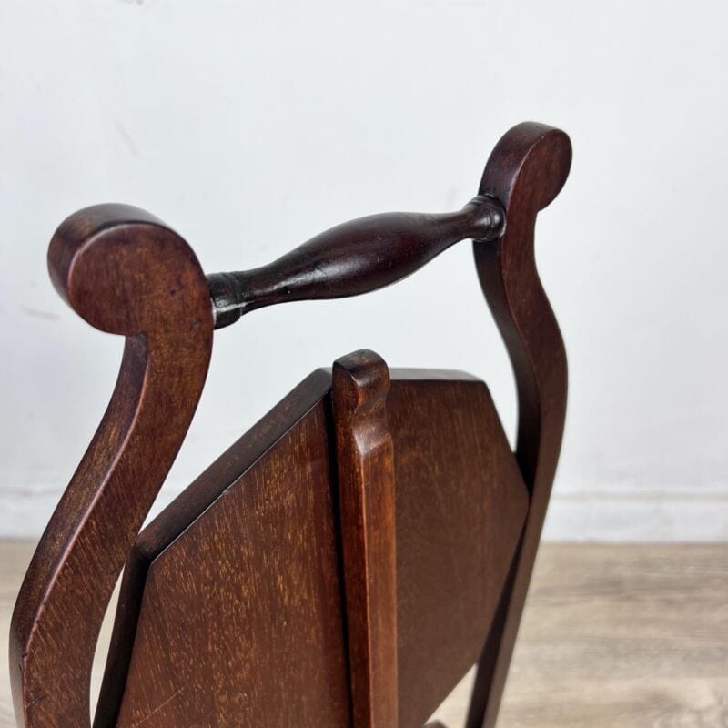 Tavolino antico a due ripiani in legno etagere pieghevole porta dolci cake stand Arredamento