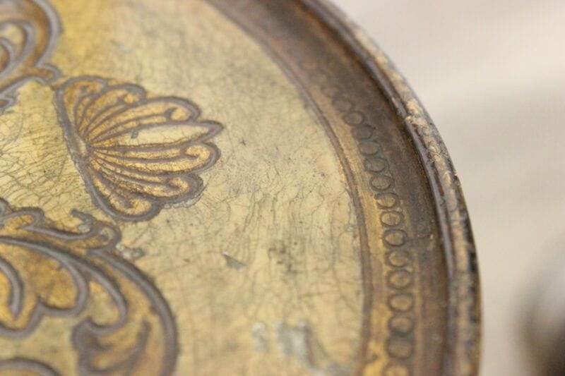 Tavolino antico a piu ripiani in legno etagere pieghevole porta dolci cake stand Arredamento