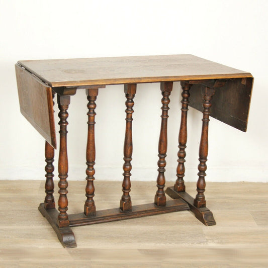 Tavolino antico da salotto tavolo consolle allungabile pieghevole in legno usato Arredamento