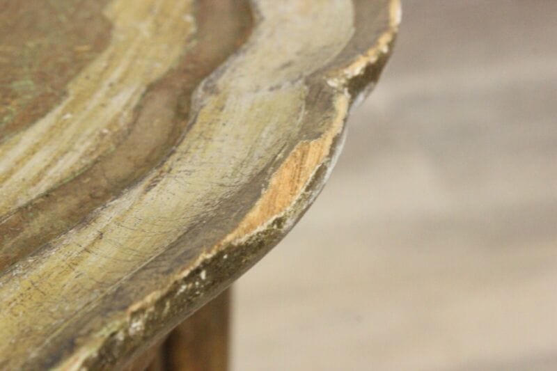 Tavolino antico rotondo tavolo in legno fiorentino da per salotto porta telefono Arredamento