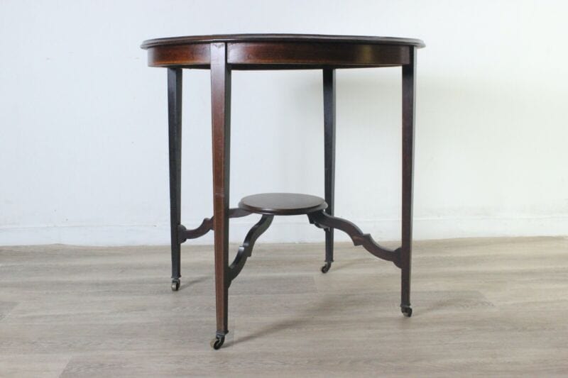 Tavolino antico rotondo tavolo in legno inglese intarsiato da per salotto tè Arredamento