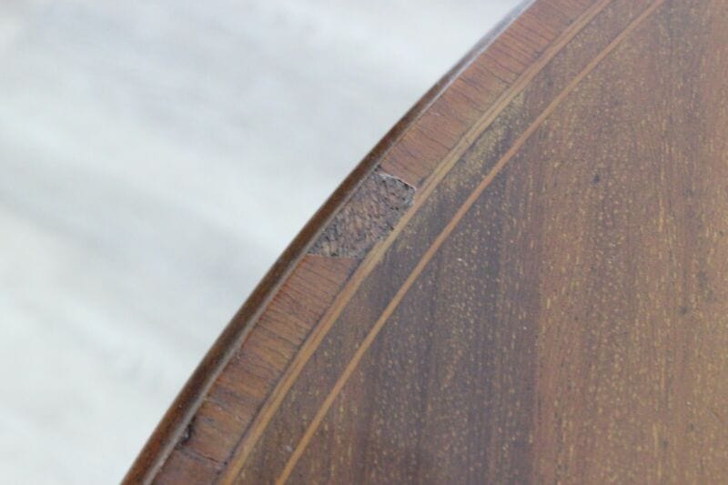 Tavolino antico rotondo tavolo in legno inglese intarsiato da per salotto tè Arredamento