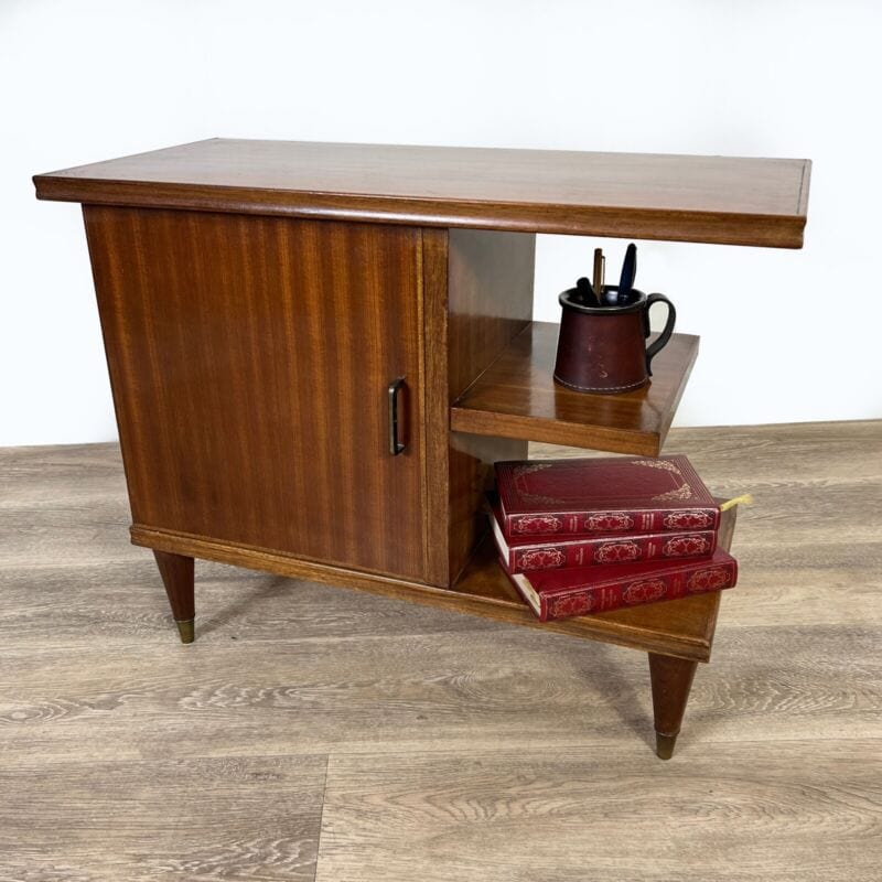 Tavolino Antico stile anni 50 Comodino Mobiletto vintage in legno modernariato Arredamento