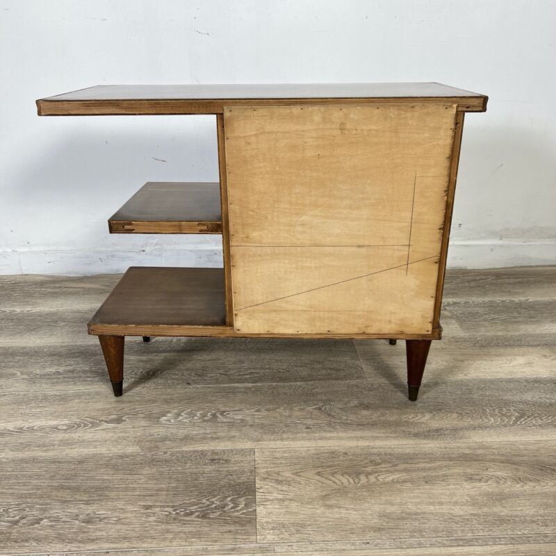 Tavolino Antico stile anni 50 Comodino Mobiletto vintage in legno modernariato Arredamento