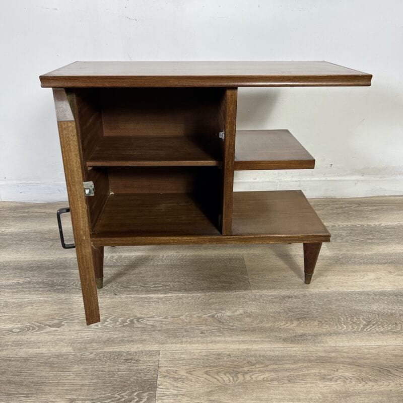 Tavolino Antico stile anni 50 Comodino Mobiletto vintage in legno modernariato Arredamento