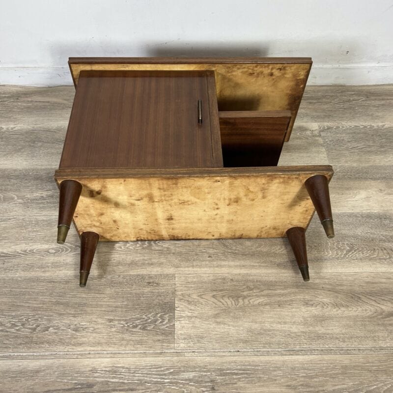 Tavolino Antico stile anni 50 Comodino Mobiletto vintage in legno modernariato Arredamento