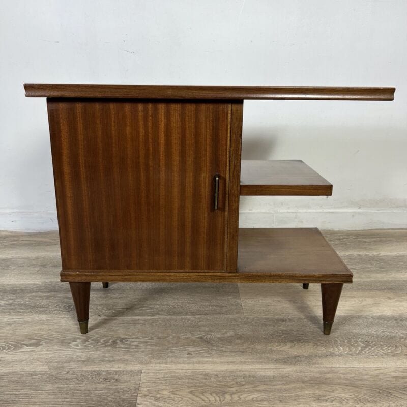 Tavolino Antico stile anni 50 Comodino Mobiletto vintage in legno modernariato Arredamento