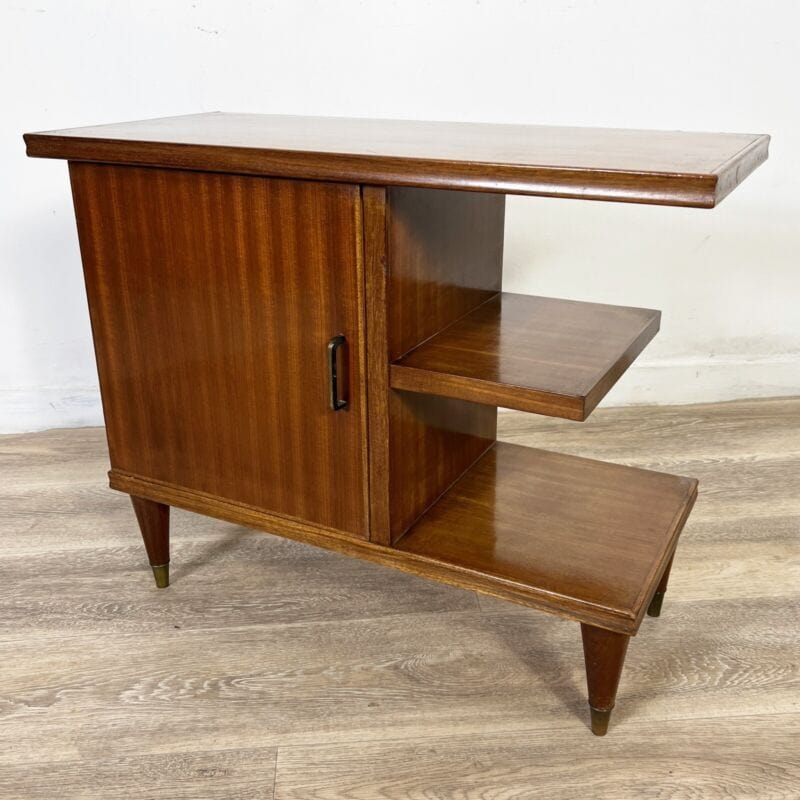 Tavolino Antico stile anni 50 Comodino Mobiletto vintage in legno modernariato Arredamento