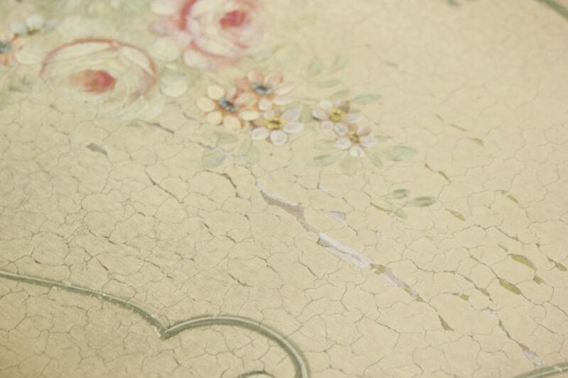 Tavolino con cassetti laccato comodino dipinto in stile veneziano mobile antico Arredamento