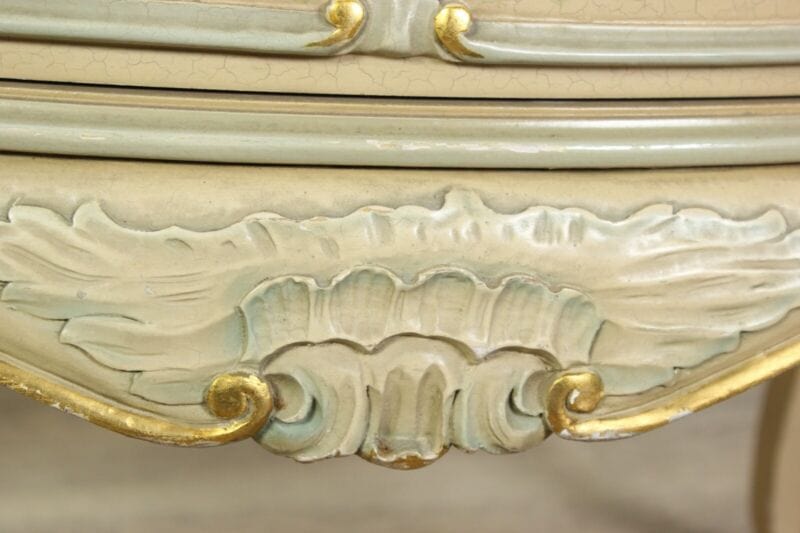 Tavolino con cassetti laccato comodino dipinto in stile veneziano mobile antico Arredamento