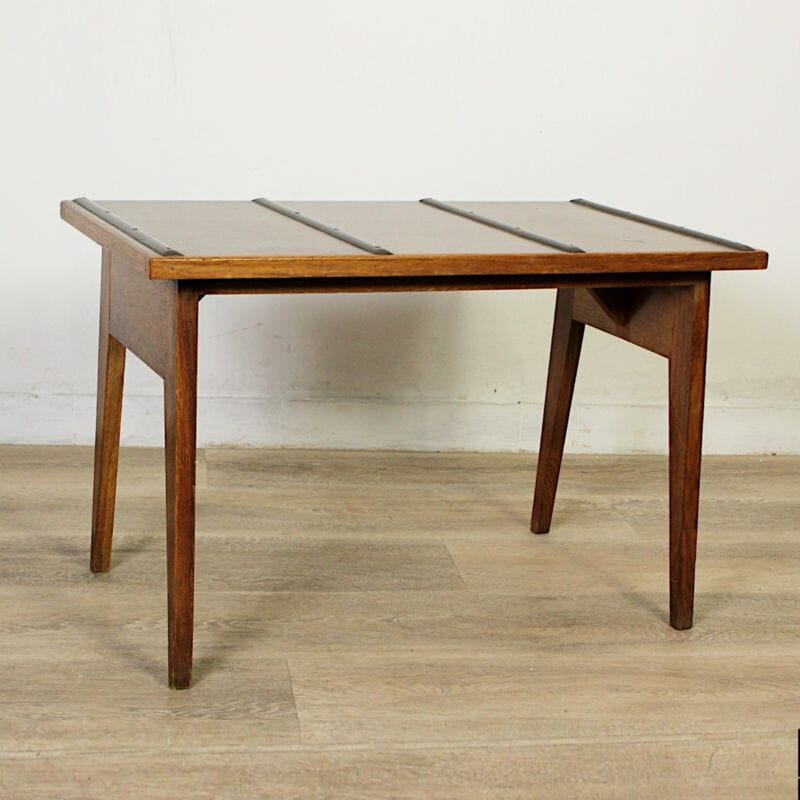 Tavolino porta valigie basso vintage modernariato anni 50 60 da albergo antico Arredamento