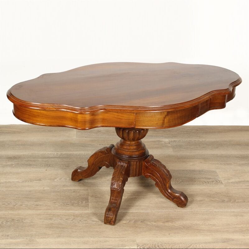 Tavolino tavolo antico 800 da salotto basso per soggiorno in legno a biscotto Arredamento