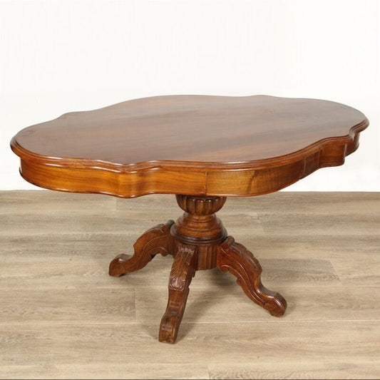 Tavolino tavolo antico 800 da salotto basso per soggiorno in legno a biscotto Arredamento