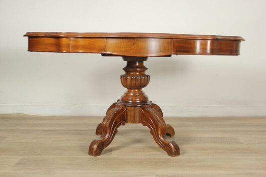 Tavolino tavolo antico 800 da salotto basso per soggiorno in legno a biscotto Arredamento