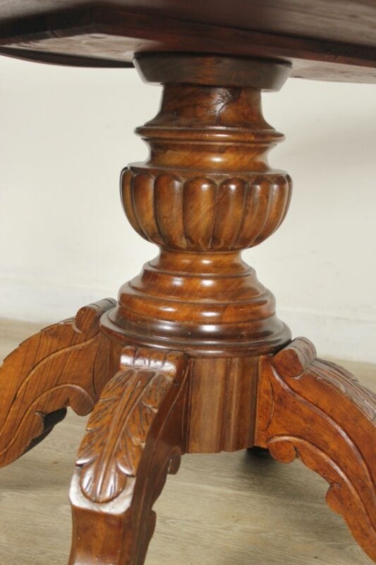 Tavolino tavolo antico 800 da salotto basso per soggiorno in legno a biscotto Arredamento