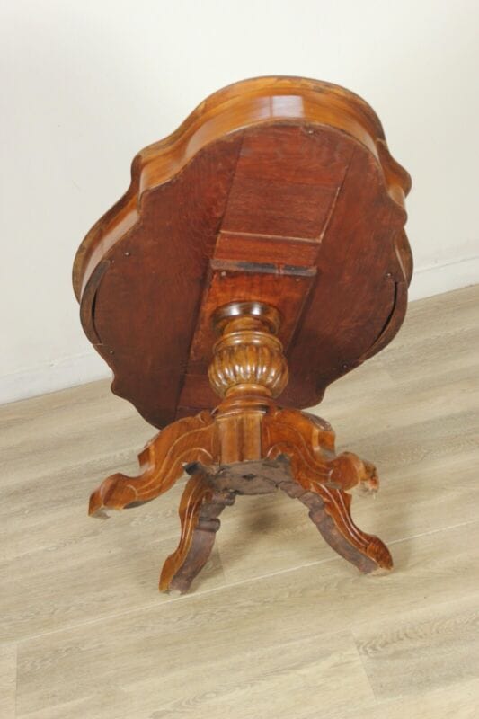 Tavolino tavolo antico 800 da salotto basso per soggiorno in legno a biscotto Arredamento