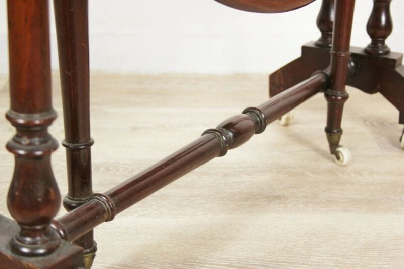 Tavolino tavolo antico a bandelle da salotto per soggiorno in legno pieghevole Arredamento