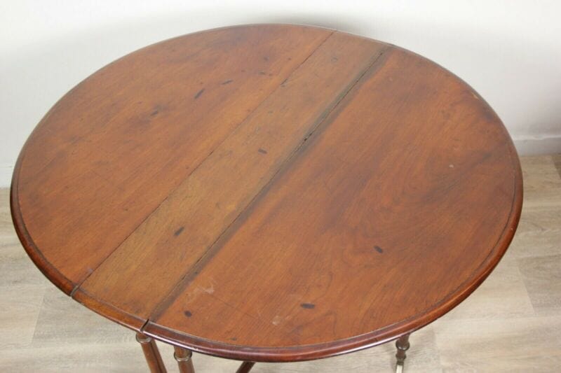 Tavolino tavolo antico a bandelle da salotto per soggiorno in legno pieghevole Arredamento