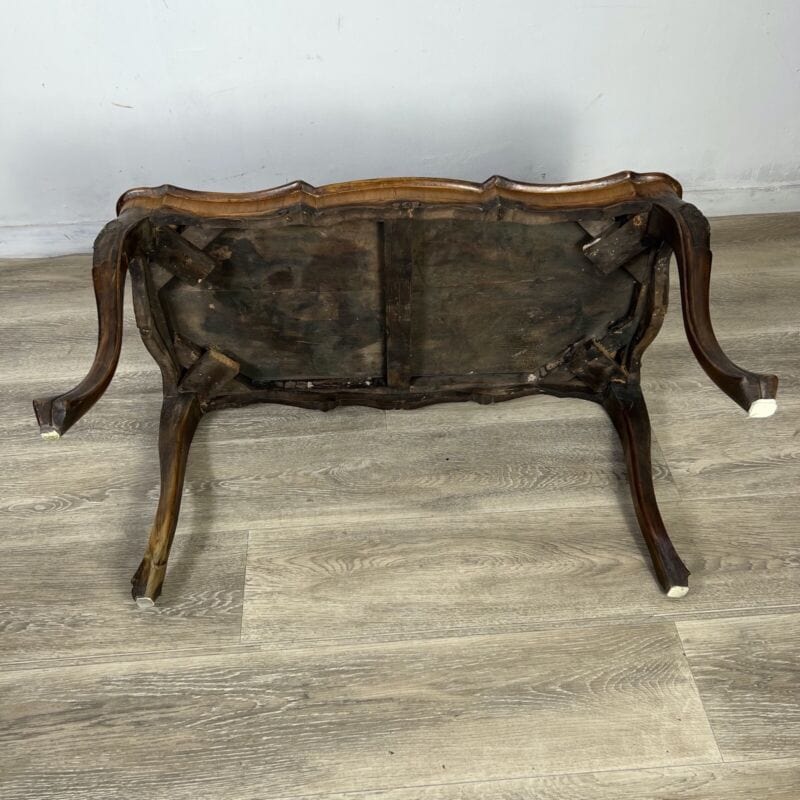 Tavolino tavolo antico basso da salotto soggiorno in legno stile antico Luigi XV Arredamento