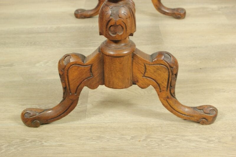 Tavolino tavolo antico da per salotto in legno d'epoca 800 intarsiato scacchiera Arredamento