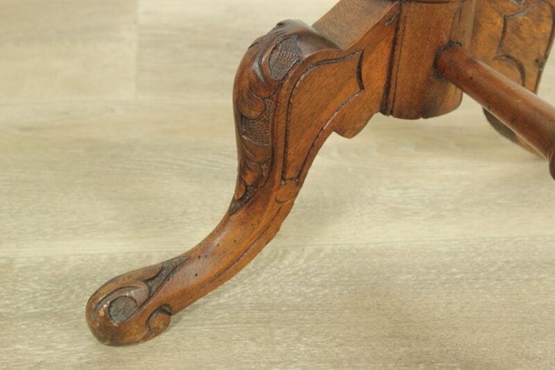 Tavolino tavolo antico da per salotto in legno d'epoca 800 intarsiato scacchiera Arredamento