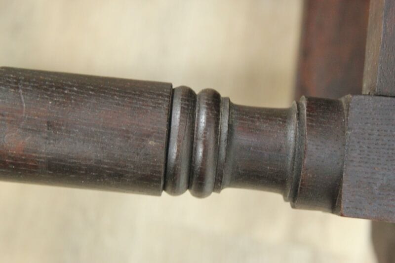 Tavolino tavolo antico da salotto basso per soggiorno in legno ottagonale scuro Arredamento