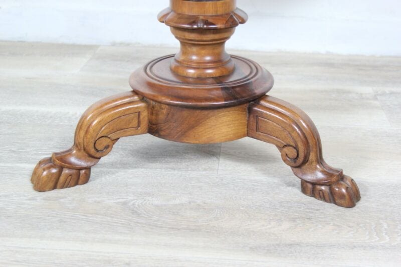 Tavolino tavolo antico da salotto basso per soggiorno in legno ovale a biscotto Arredamento