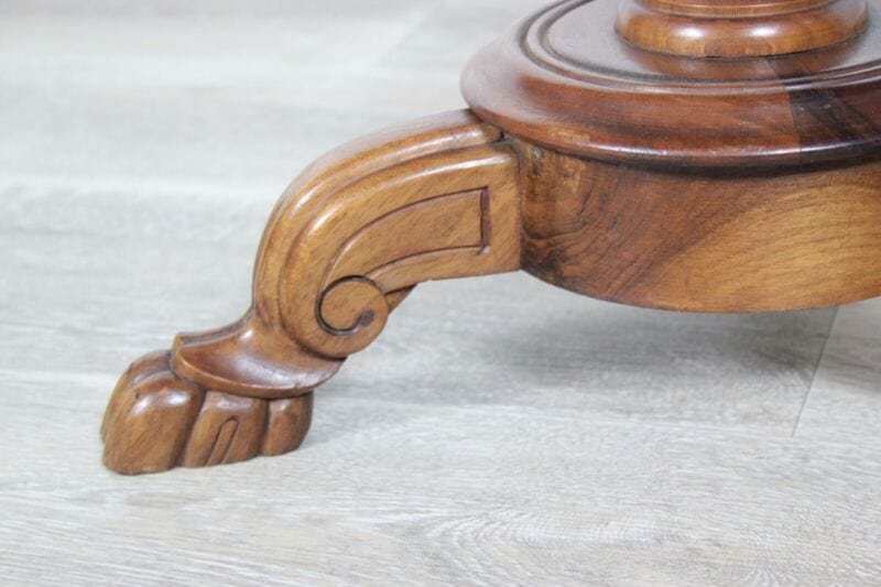 Tavolino tavolo antico da salotto basso per soggiorno in legno ovale a biscotto Arredamento