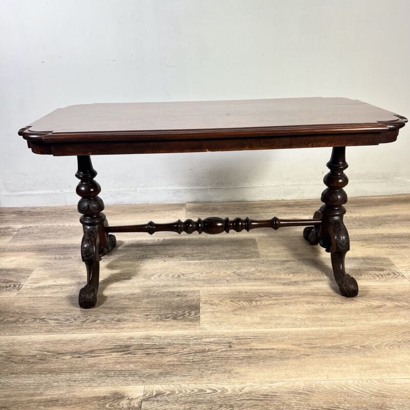 Tavolino tavolo antico da salotto basso per soggiorno in legno radica epoca 800 Arredamento