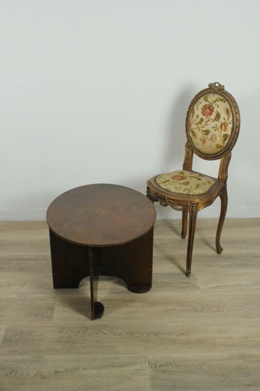 Tavolino tavolo antico da salotto basso richiudibile per soggiorno in legno Arredamento