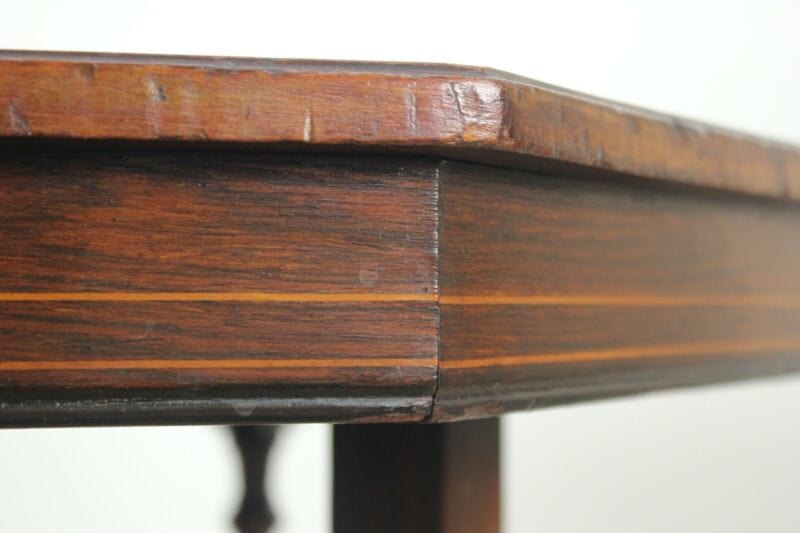 Tavolino tavolo antico da salotto in legno palissandro ottagonale inglese '800 Arredamento