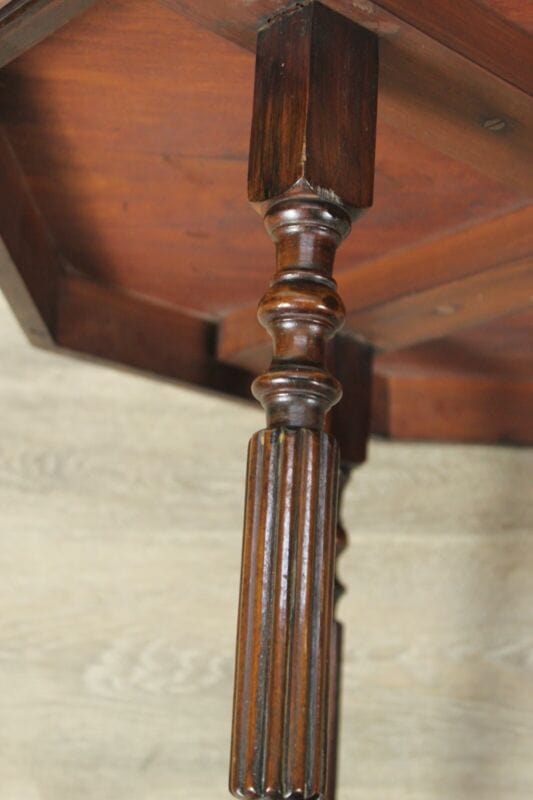 Tavolino tavolo antico da salotto in legno palissandro ottagonale inglese '800 Arredamento