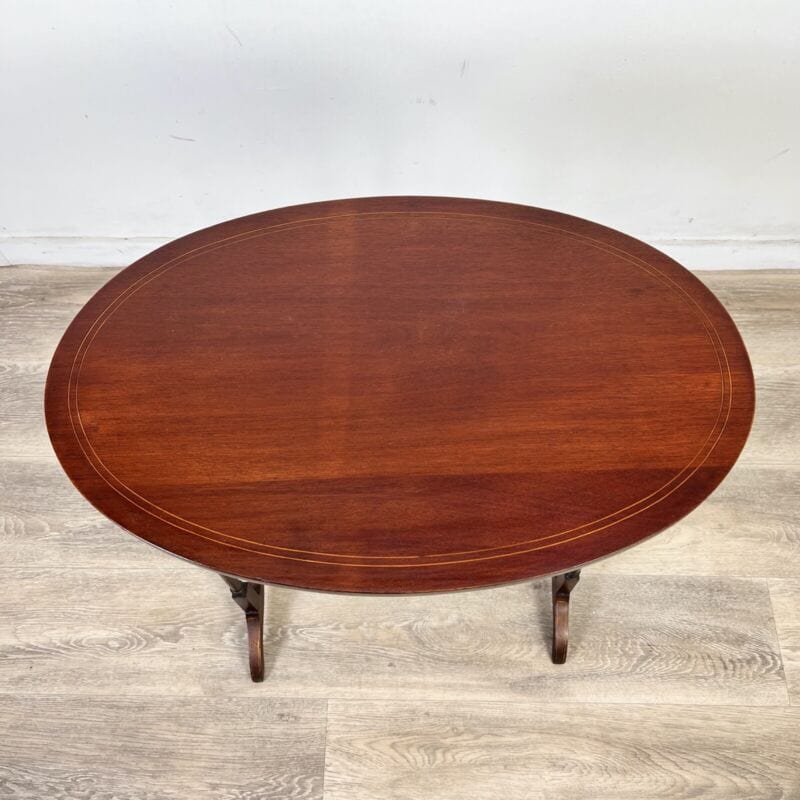 Tavolino tavolo antico da salotto ovale comodino stile inglese porta telefono L Arredamento