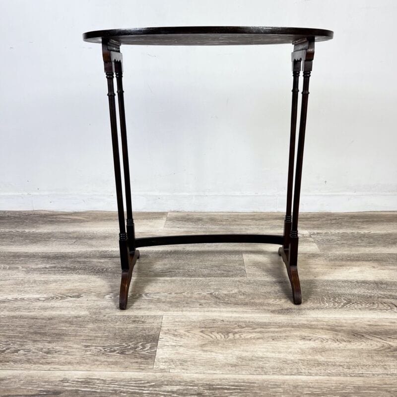 Tavolino tavolo antico da salotto ovale comodino stile inglese porta telefono L Arredamento