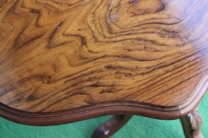 Tavolino tavolo antico da salotto per soggiorno in legno ovale a biscotto 800 Arredamento